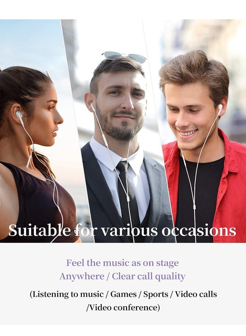 ELTRAZONE Wired Earphones for iPhone, HiFi Stereo Sound Headphones, In-Ear Stereo Noise Isolating Earbuds, Mic+Volume Control Compatible with iPhone SE 2022/13/12 Mini/11 Pro/10/XS Max/XR/8/8 Plus/7/7 Plus - Image 4