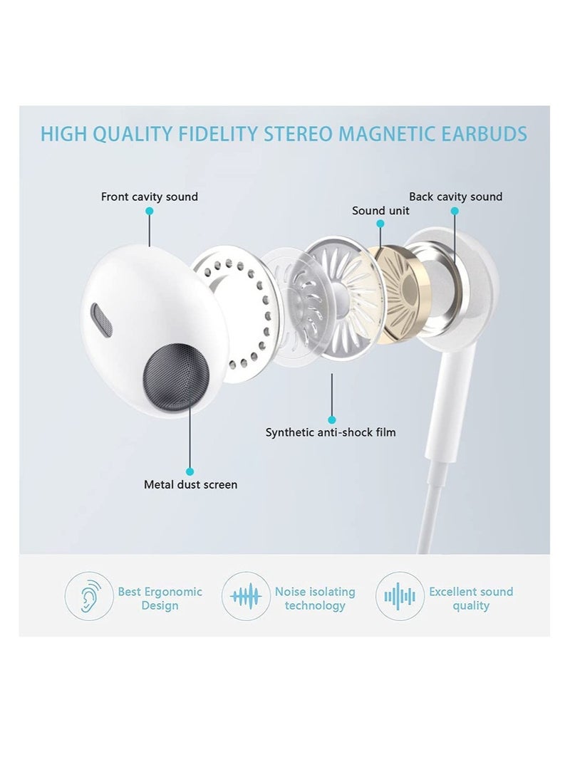 ELTRAZONE Wired Earphones for iPhone, HiFi Stereo Sound Headphones, In-Ear Stereo Noise Isolating Earbuds, Mic+Volume Control Compatible with iPhone SE 2022/13/12 Mini/11 Pro/10/XS Max/XR/8/8 Plus/7/7 Plus - Image 3