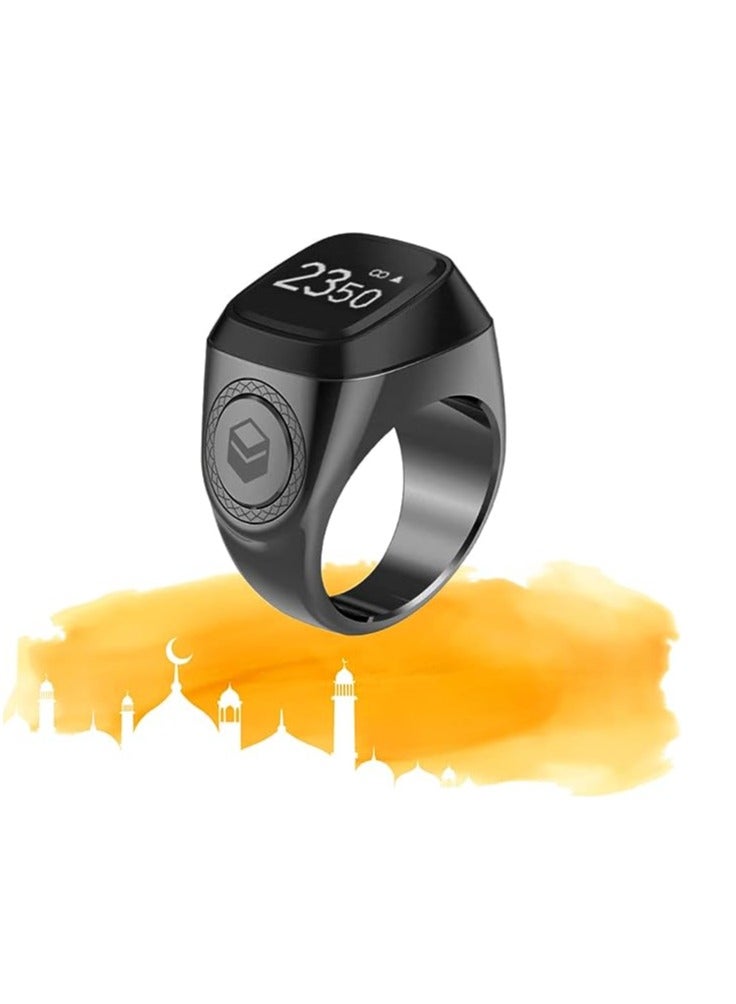 iQIBLA Smart Tasbih Zikr Metal Ring 18MM Graphite - Image 1
