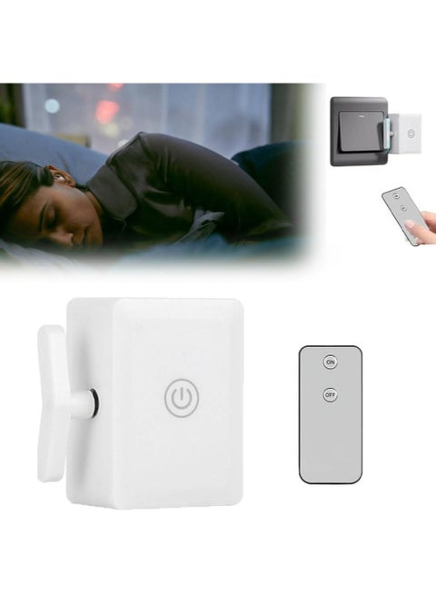 Wireless Smart Light Switch, Automatic Light Switch Remote Control, White, Push Button Start, Manual Auto Mode