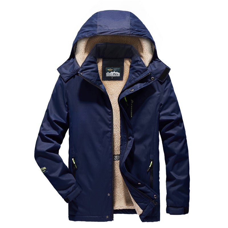 2019 Cotton-Padded Jacket Men'S Fleece-Lined Men'S Cotton-Padded Jacket Casual Warm Men'S Cotton-Padded Jacket Large Size Cotton-Padded Jacket Men'S - Image 4