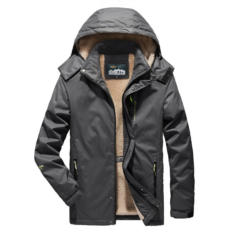 2019 Cotton-Padded Jacket Men'S Fleece-Lined Men'S Cotton-Padded Jacket Casual Warm Men'S Cotton-Padded Jacket Large Size Cotton-Padded Jacket Men'S - Image 2