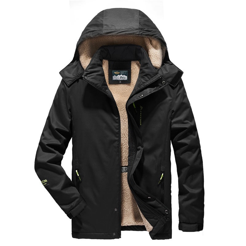 2019 Cotton-Padded Jacket Men'S Fleece-Lined Men'S Cotton-Padded Jacket Casual Warm Men'S Cotton-Padded Jacket Large Size Cotton-Padded Jacket Men'S - Image 1