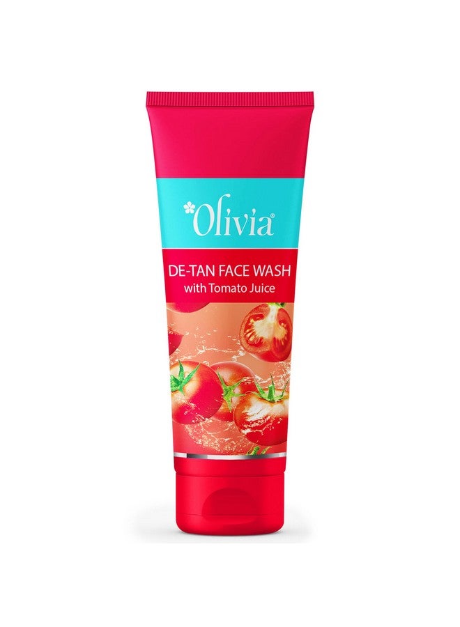 Olivia De-Tan Face Wash Cleanser with Tomato Juice for Women - 50g | Hydrating Skin Lightening Creams for Tan Removal, Skin Brightening & Deep Cleansing | Glowing, Even-Toned Face Wash - Image 1