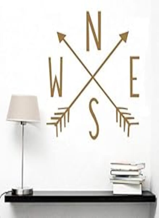 Cupid's Arrow Gold Pattern Love Wall Stickers Room Decoration Removable Wallpaper