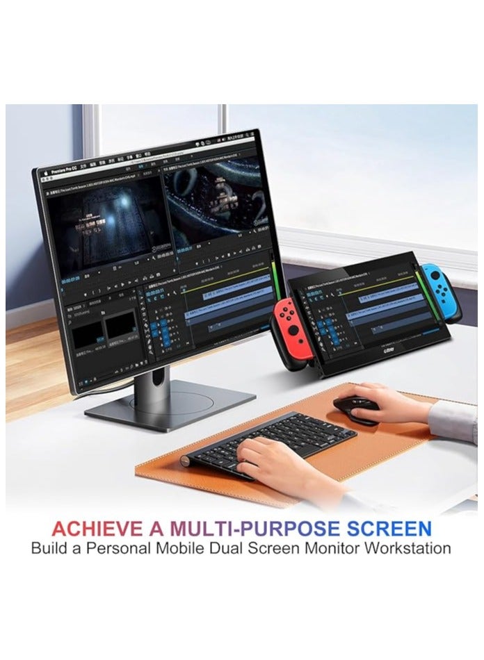 G-STORY G-STORY 10.1‘’ Portable Monitor for Switch, 1080P Portable Gaming Monitor IPS Screen with USB Type-C and Randomly Bag, Game Mode, Travel Monitor fo Switch（not Included）  - Image 3