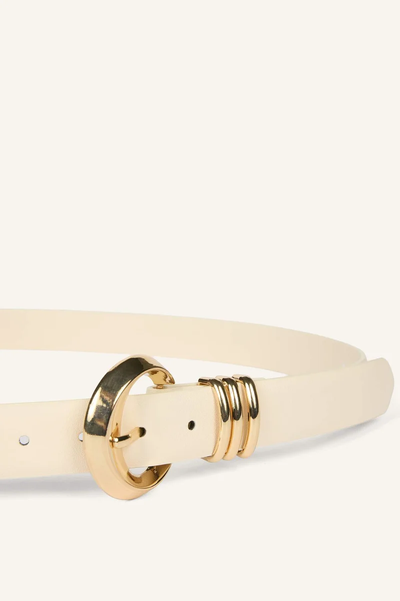 Defacto  Woman Rectangle Clasp Faux Leather Jean Belt for Women | Best Price UAE
