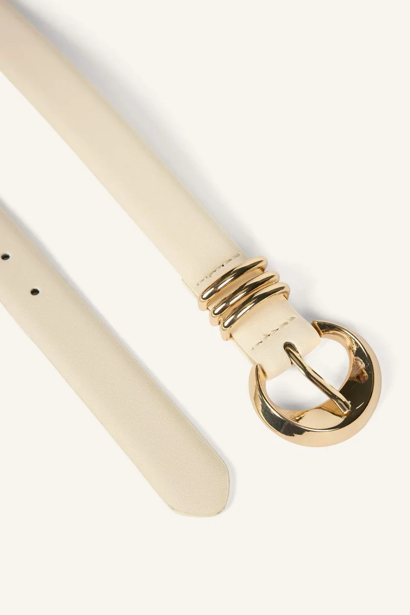 Defacto  Woman Rectangle Clasp Faux Leather Jean Belt for Women | Best Price UAE