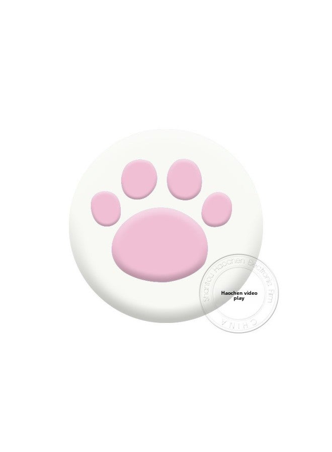 PS5PS4 Cat Claw Rocker Cap Silicone Cap XBOX ONE 360 Mushroom Head Button Cap Cover Soft Rubber Cap-Product Color:White Powder Claw - Image 1