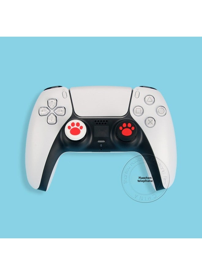 PS5PS4 Cat Claw Rocker Cap Silicone Cap XBOX ONE 360 Mushroom Head Button Cap Cover Soft Rubber Cap-Product Color:White Powder Claw - Image 4