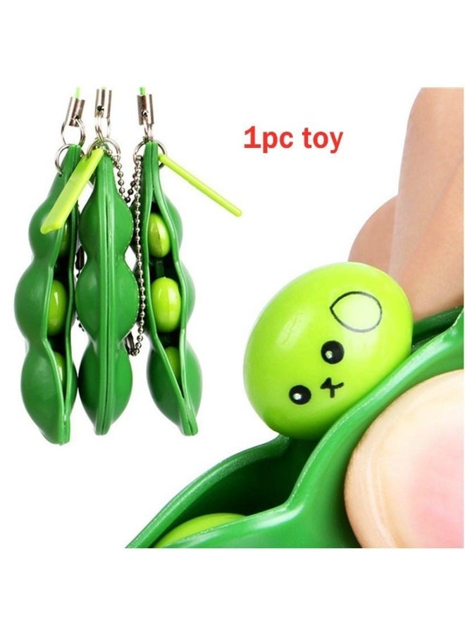 1PC Infinite Squeeze Edamame Toys  Peas Keychain Pop It Fidget Squishy Arrow Adult Stress Toy - Image 1