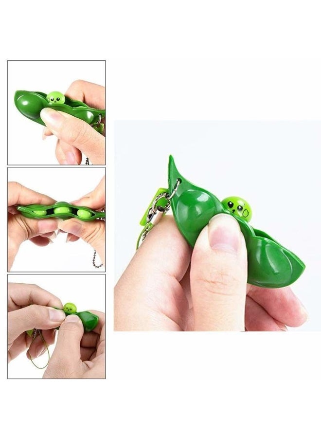 1PC Infinite Squeeze Edamame Toys  Peas Keychain Pop It Fidget Squishy Arrow Adult Stress Toy - Image 4