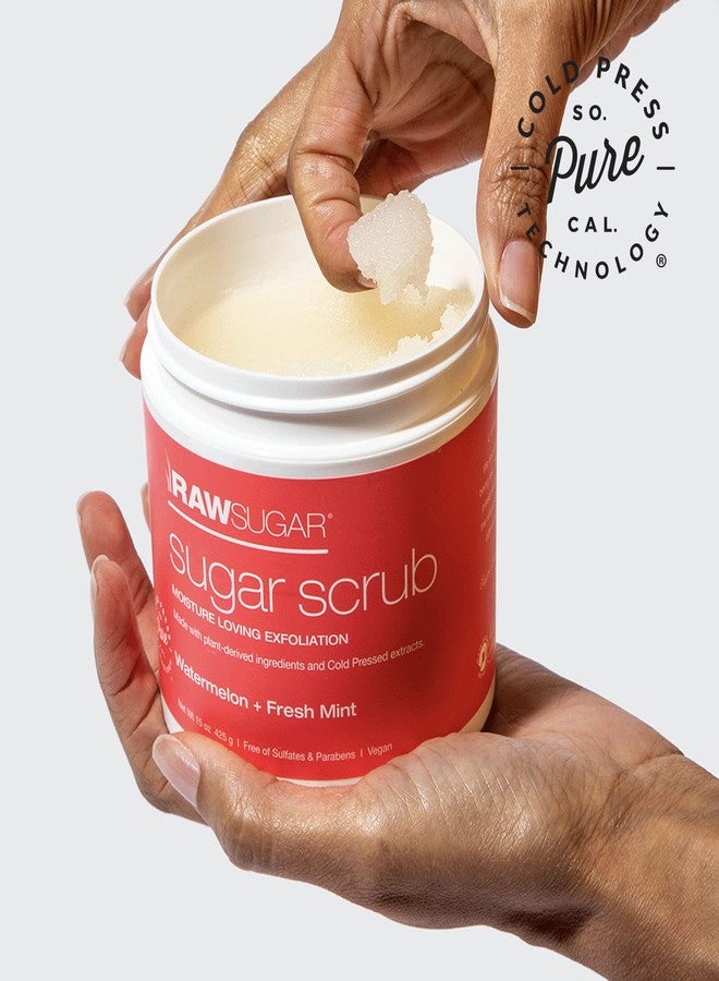 RAW SUGAR Sugar Scrub | Watermelon + Fresh Mint | 15 oz - Image 3