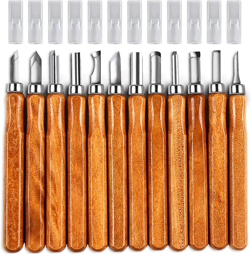 Augsun Wood Carving Knife Set - 20 PCS Hand Carving Tool Set for DIY Sculpture Carpenter Experts & Beginners - Image 4