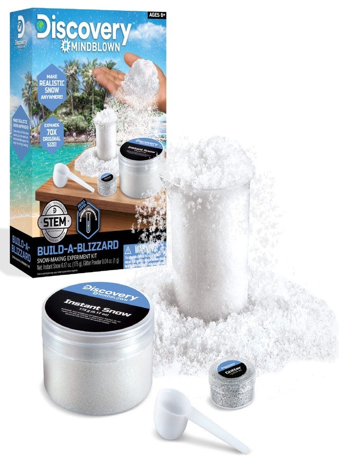 Discovery #Mindblown Build-A-Blizzard Snow Making Experiment Set, Instantly Create Lifelike Snow, Non-Toxic and Safe, Just Add Water, Includes Glitter and Beaker, Fun Science Kit for Kids Ages 6+ - Image 1