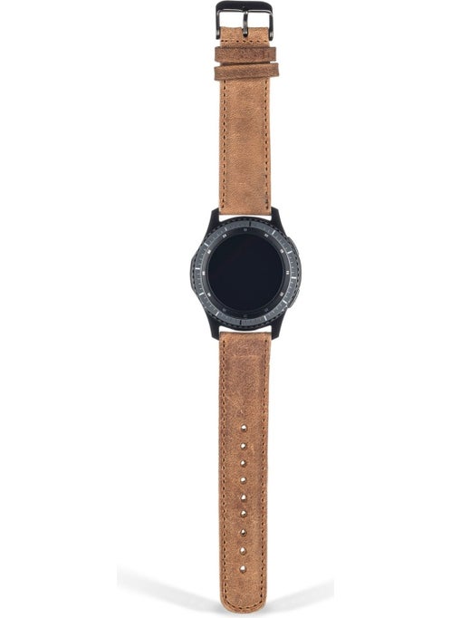 Vagave Samsung Active / Watch / Gear 20 mm Leather Strap Antique Brown  - Image 1
