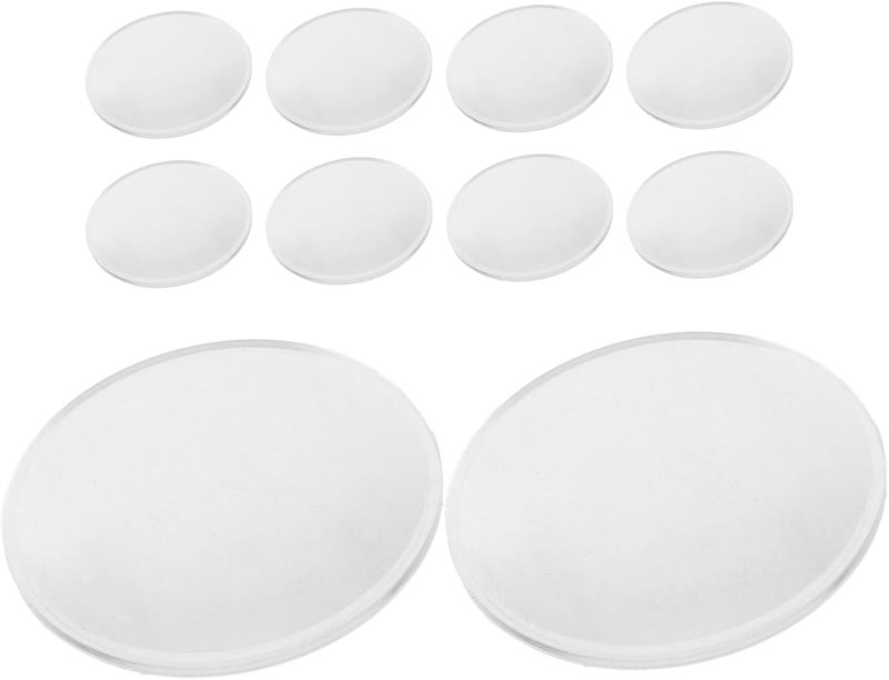 ABOOFAN 10pcs Optical Glass Lenses Diameter Double Convex Magnifying Lenses for Physics Reading - Image 1