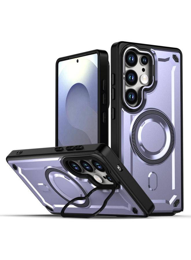 S-TOP Case For Samsung Galaxy S25 Ultra 5G MagSafe PC Phone Case with Lens Holder