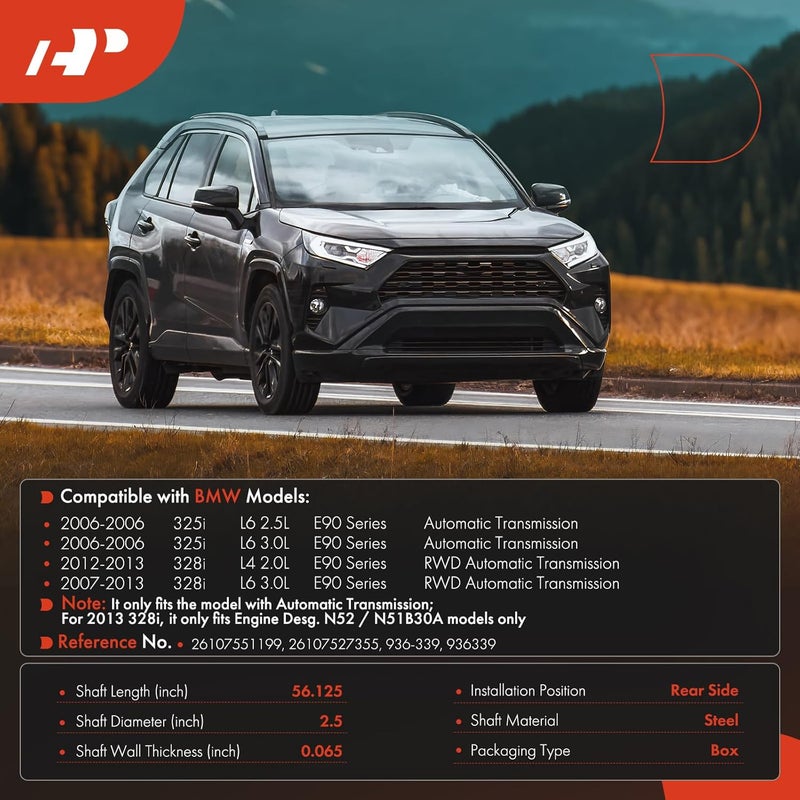 A-Premium Rear Driveshaft Assembly for BMW E90 - Image 2