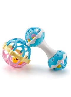 Hong Kong Bixiong Baby Educational Toy Teeth Molar Hand Rattle Soft Rubber Hand Grab Ball Set Boiled Set Toy-Color:Warm Soft Rubber Rattle Set (OPP Bag, Random Color)