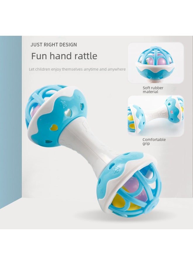 null - Hong Kong Bixiong Baby Educational Toy Teeth Molar Hand Rattle Soft Rubber Hand Grab Ball Set Boiled Set Toy-Color:Warm Soft Rubber Rattle Set (OPP Bag, Random Color) - Image 1