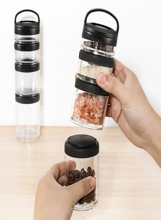 Fennec Mart 4-Layer Twist Lock Storage Jars Stackable BPA-Free Formula Container Non-Spill Snack Cup Containers for Milk Powder, Protein, Nuts & Baby Food Portable Travel Storage Jars (1 Pcs) - Image 2