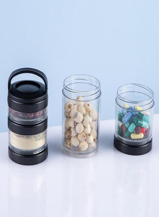 Fennec Mart 4-Layer Twist Lock Storage Jars Stackable BPA-Free Formula Container Non-Spill Snack Cup Containers for Milk Powder, Protein, Nuts & Baby Food Portable Travel Storage Jars (1 Pcs) - Image 5