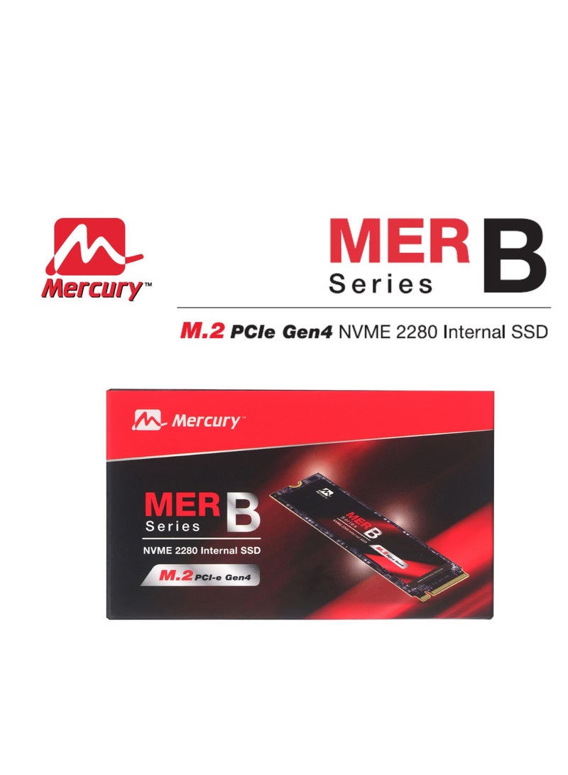 Mercury M.2 NVMe SSD, 2280 PCIe Gen 4 x 4, 7200MB/s Read, 6400MB/s Write (2, TB) - Image 1