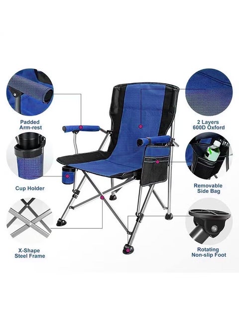 Foldable camping travel trolley, side storage pocket and cup holder