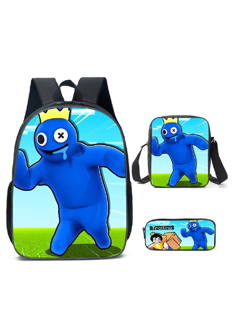 Generic - Cartoon anime backpack for primary and secondary school students, large capacity casual lightweight backpack, cartoon shoulder bag, pencil case, pencil case, and pencil case - Image 1