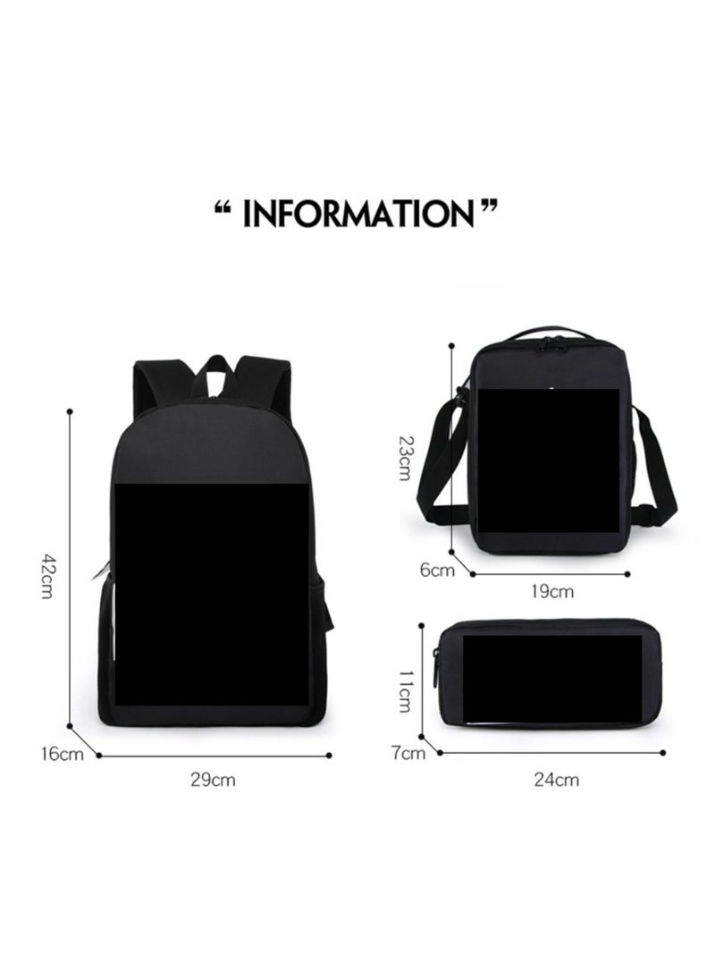 Generic - Cartoon anime backpack for primary and secondary school students, large capacity casual lightweight backpack, cartoon shoulder bag, pencil case, pencil case, and pencil case - Image 1