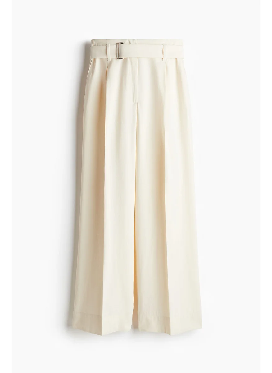 H&M Wide Belted Trousers