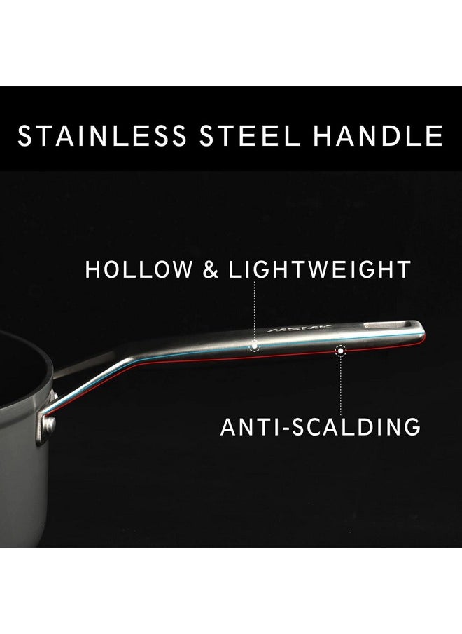 MsMk MsMk 7 inch Small Egg Nonstick Frying Pan with Lid, Eggs Omelette Burnt also Non stick, Scratch-resistant, Induction Skillet, Oven Safe to 700°F Pan for Cooking, Dishwasher Safe  - Image 5