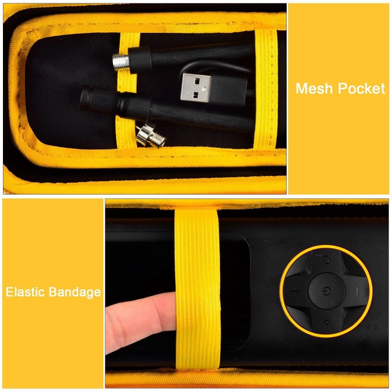 PSofcake Case Compatible with Fanttik X8 for APEX/APEX EV Tire Inflator Portable Air Compressor. Storage Holder for Hafuloky for modari for OlarHike for LOLSSA for Yeskuyan Air Pump (Box Only) - Yellow - Image 4