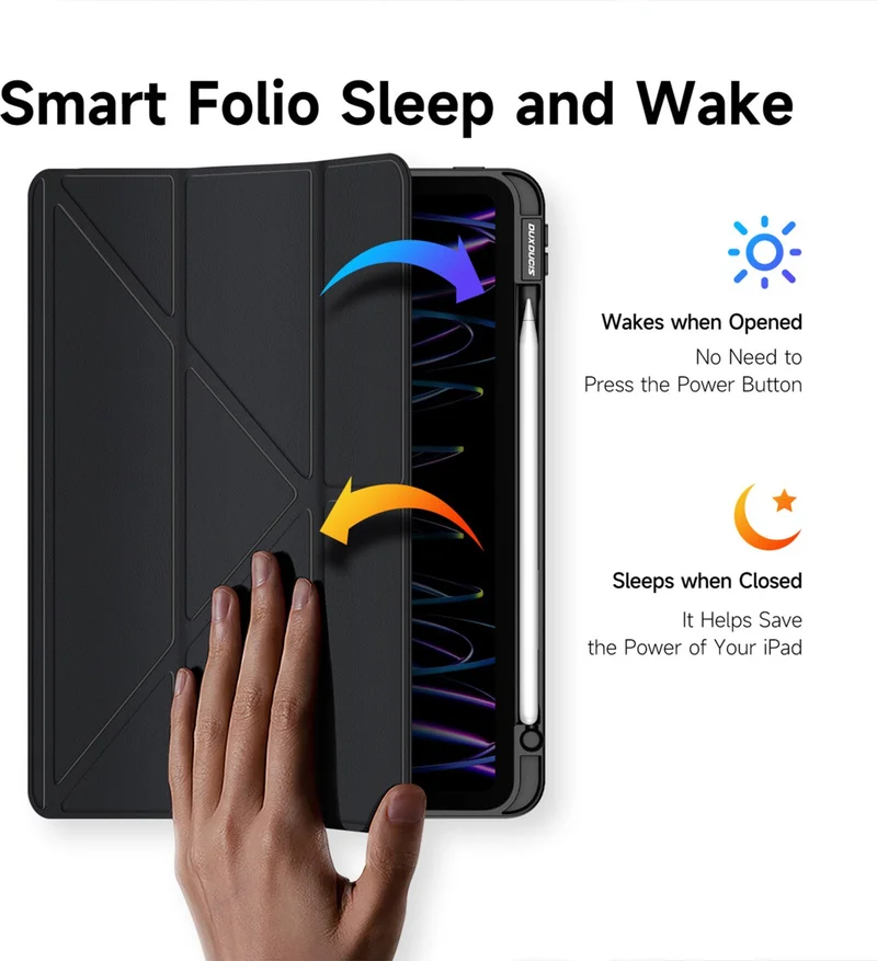 ESR Apple iPad Pro 12.9 2022 6th Generation Clemon Tablet Case with Pen Holder A2766 A2436 A2437 A2436 Serie