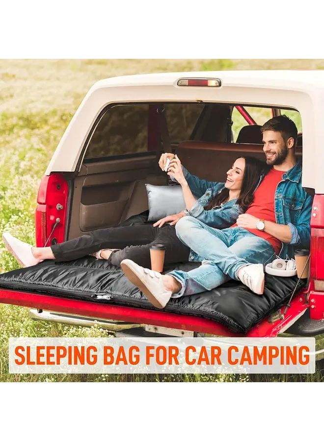 Double Person Portable Sleeping Bag With Pillow Army Green Envelope Style Thickened Comfortable Soft Breathable For Autumn Winter Office Car Naps Outdoor Camping Travel - Image 4