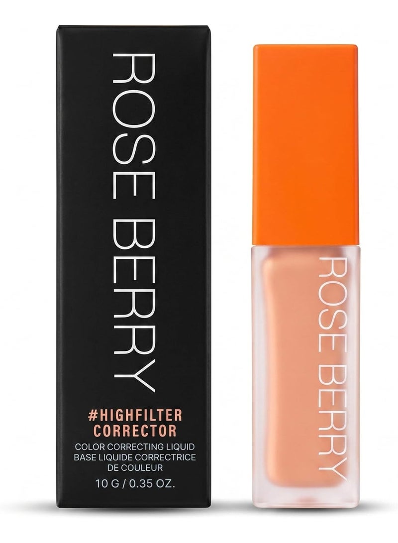 Rose Berry HighFilter Corrector Color Correcting Liquid Concealer,10g, Shade 02 Peach - Image 2