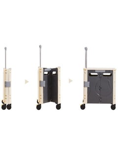 RollsTimi  Folding Rolling Utility Cart with Wheels, Noiseless & Wear-Resistant Shopping Trolley, Telescopic Handle for Office, Travel, Picnic, Grocery  - Image 4