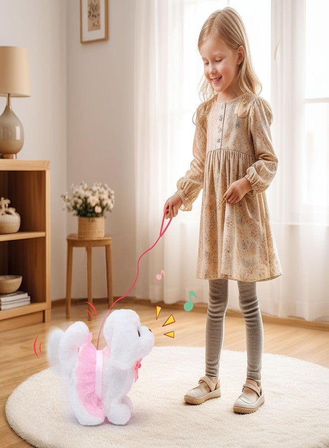 Golray Dog Toys for Kids Girls, Stroller & Electronic Interactive Stuffed Dog Plush Can Walk Bark, 10 Pcs Toddler Girl Toy Dog Puppy Pet Care Pretend Play Set, Birthday Gifts for Little Girl 3 4 5 6 7 - Image 4