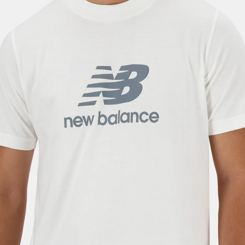 New Balance White Men's Sport Essentials Logo T-Shirt for Men | Best Price UAE