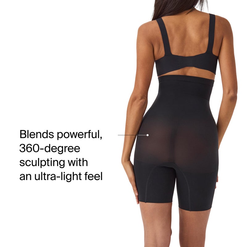 SPANX SPANXsculpt Power Series High-Waisted Mid-Thigh Short - Lightweight, All-Day Comfort - Core Control Shapewear - Very Black - 1X - Image 4