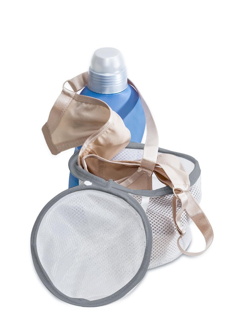 2 Pcs Premium Bra Lingerie Wash Bags, Durable Fine Mesh Laundry Bags Underwear Brassiere Washing Bags with Reinforced Zipper and Hanging Loop 6 x 7 Inches - Image 4
