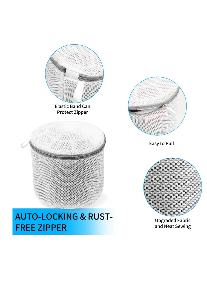 2 Pcs Premium Bra Lingerie Wash Bags, Durable Fine Mesh Laundry Bags Underwear Brassiere Washing Bags with Reinforced Zipper and Hanging Loop 6 x 7 Inches - Image 3