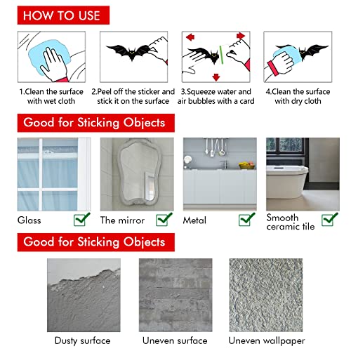 KUCHEY 140PCS Halloween Window Clings Decor for Halloween Decorations, Double Side Window Stickers Removable Glass Decals for Party Decorations Indoor - Image 4