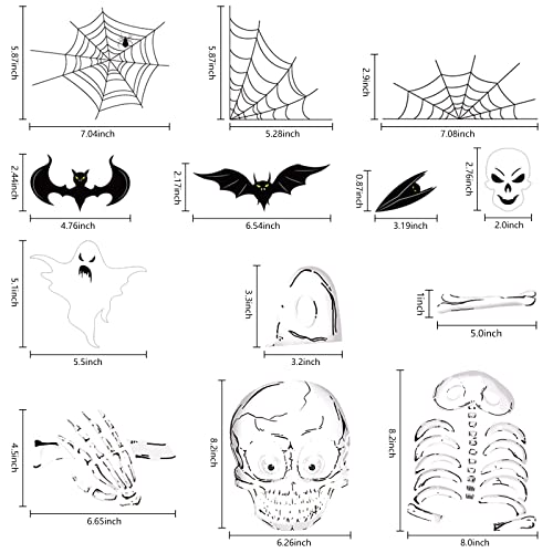 KUCHEY 140PCS Halloween Window Clings Decor for Halloween Decorations, Double Side Window Stickers Removable Glass Decals for Party Decorations Indoor - Image 3