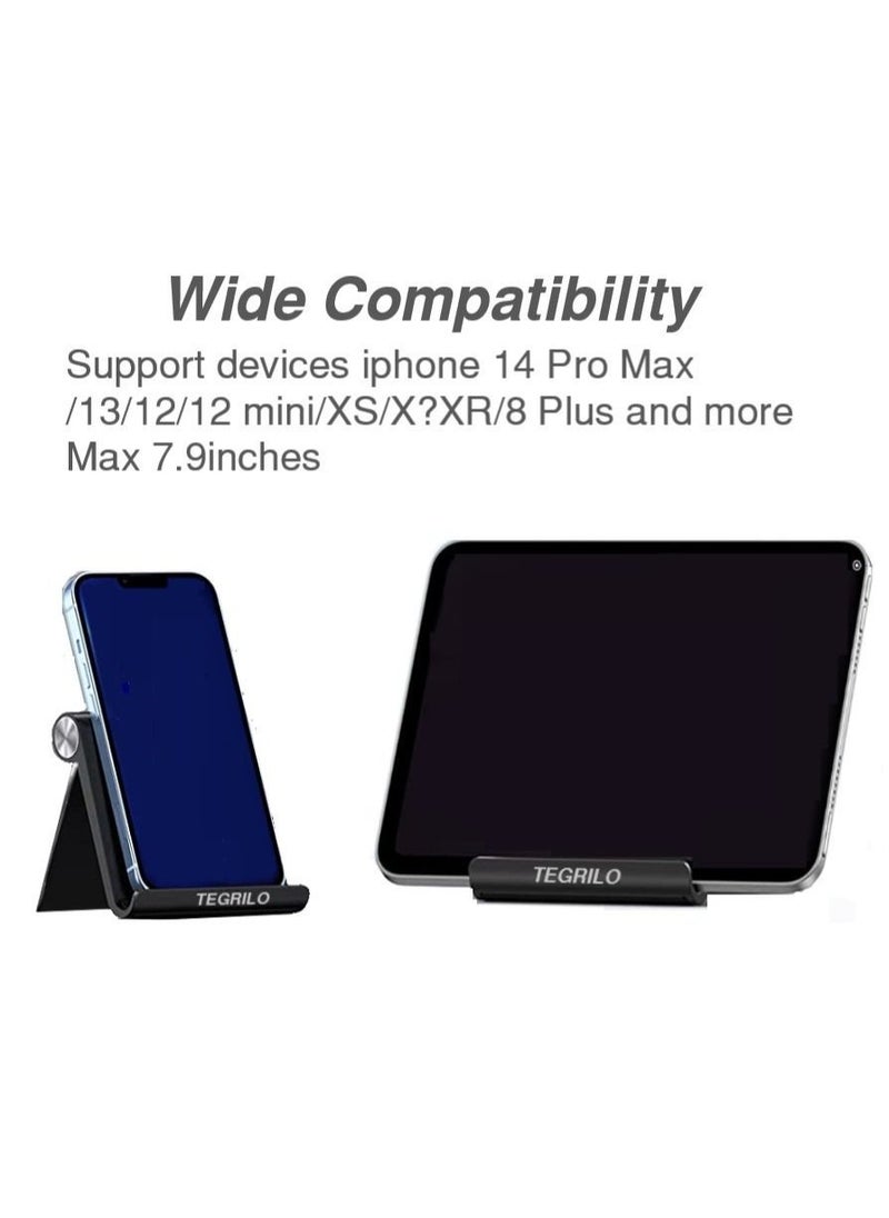 TEGRILO - Cell Phone Stand for Desk Adjustable Desktop Phone Holder Compatible with iPhone 13 12 Pro Max 11 SE XS XR 8 Plus 6 7 Samsung Galaxy Note20 S20 S10 S9 S8 - Image 1