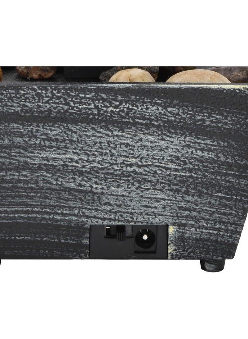 توشيونيكس نافورة مياه LED على سطح الطاولة مع شلال داخلي مع أحجار وإضاءة LED، نافورة زين صغيرة تعمل بمنفذ USB/البطارية لتزيين مكتب المنزل - Image 4