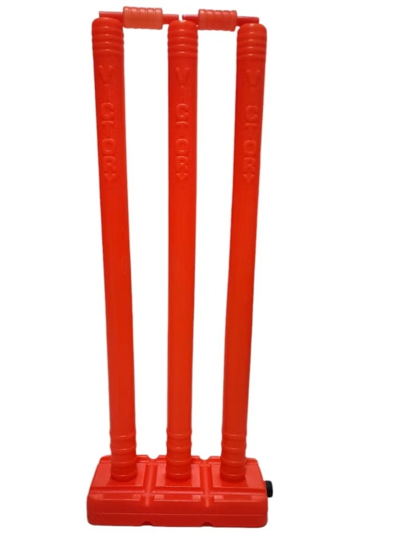 بايكو الثقيلة البلاستيك الكريكيت يكت مع قواعد فيلابل-مستقرة في الهواء الطلق مجموعة مع حقيبة حمل - Image 1