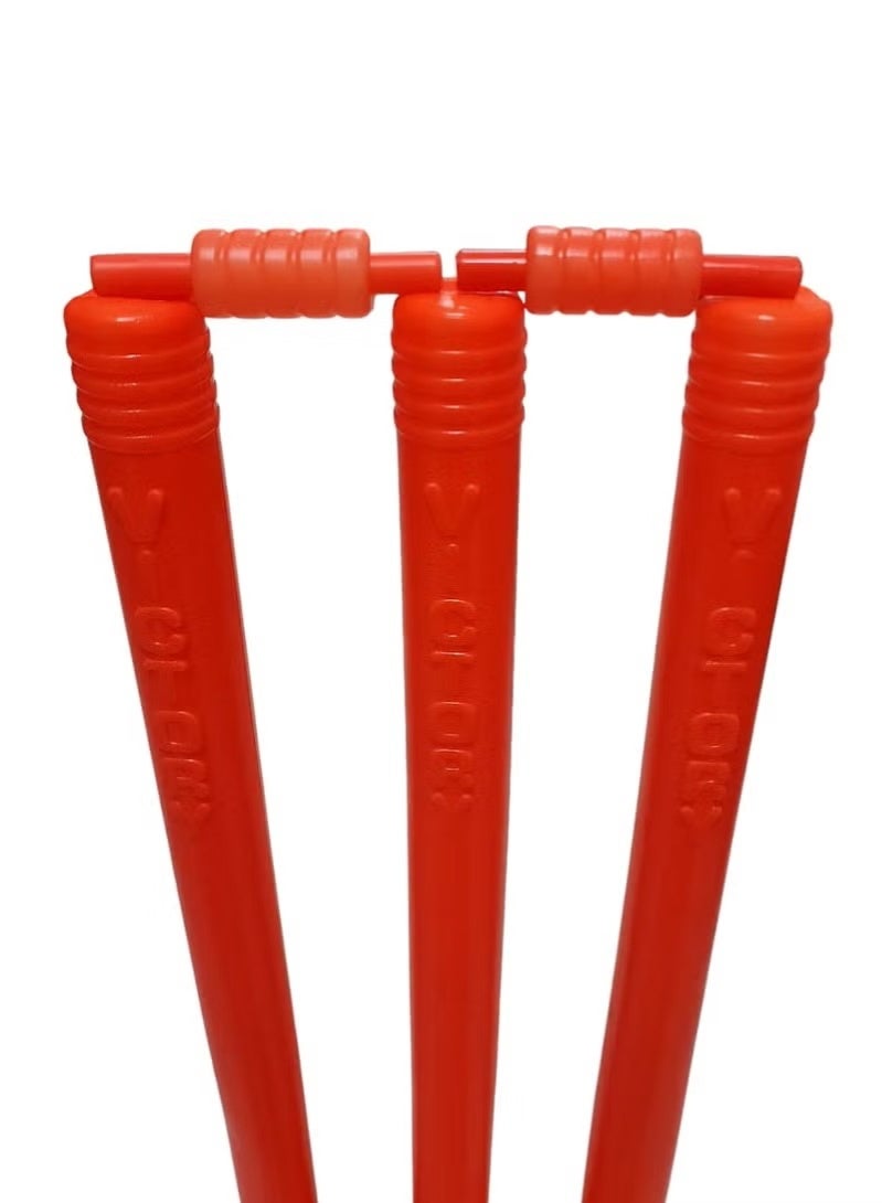 بايكو الثقيلة البلاستيك الكريكيت يكت مع قواعد فيلابل-مستقرة في الهواء الطلق مجموعة مع حقيبة حمل - Image 2