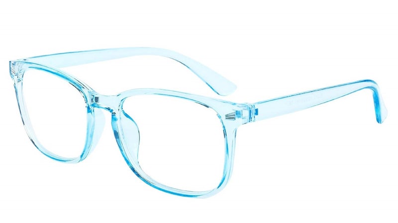 IFLASH Blue Light Blocking Glasses Gaming Filter Transparent Square Eyeglasses for Eye Protection Men Women, Computer/Tablet/Laptop/Mobile/TV, Anti-blue & Anti eyestrain (CLEAR & BLUE) - Image 3